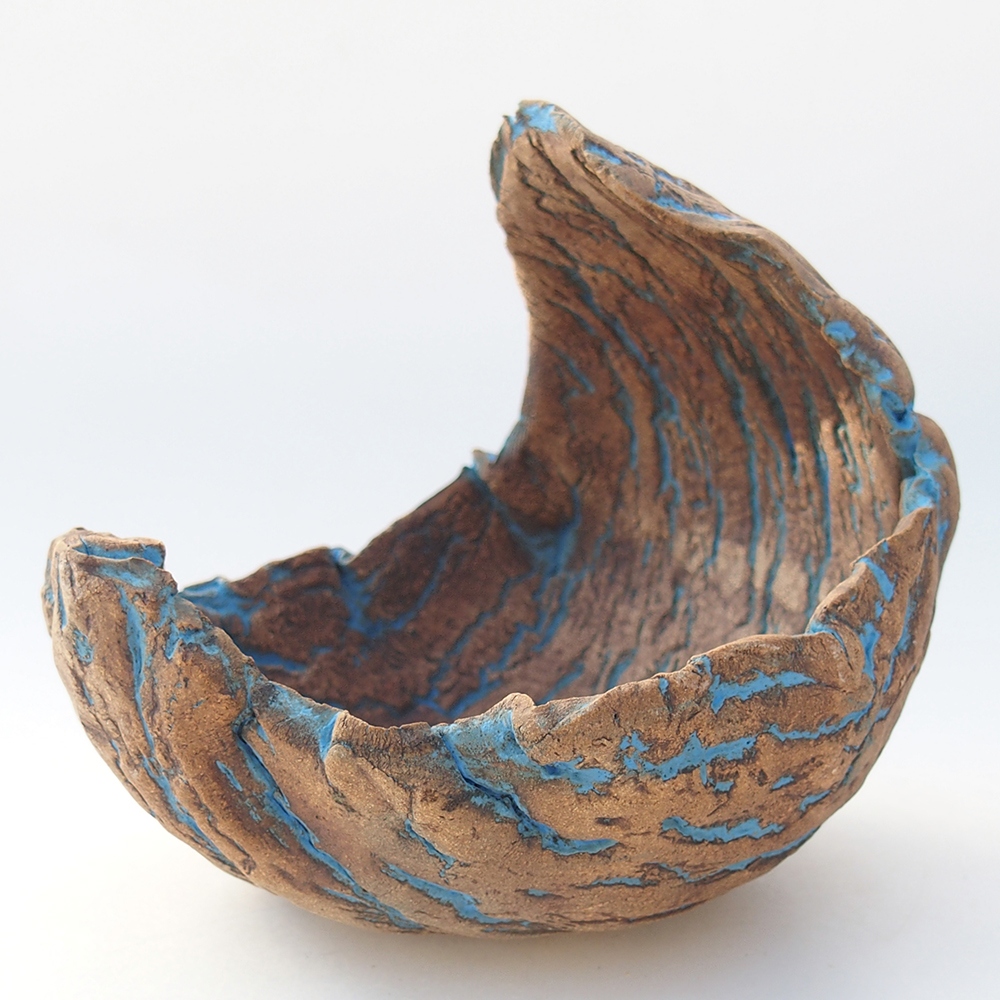 Ceramiczna skorupa 14 x 13 x 14 cm, kolor żółty