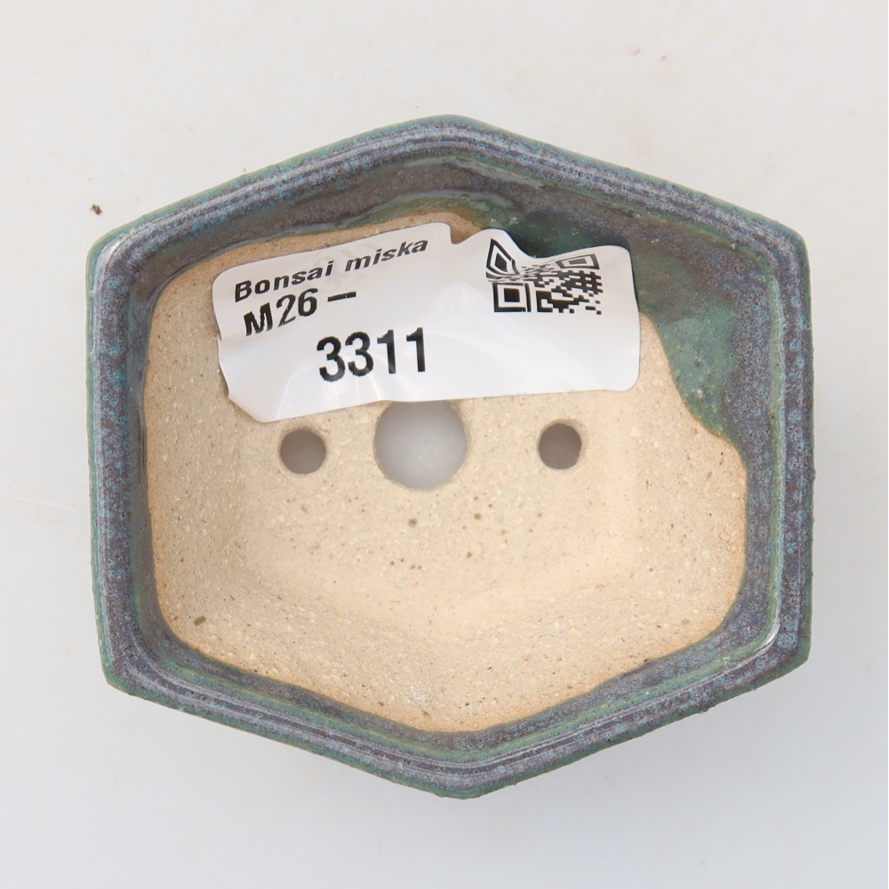 Ceramiczna miseczka do bonsai 6 x 5,5 x 2,5 cm, kolor szary