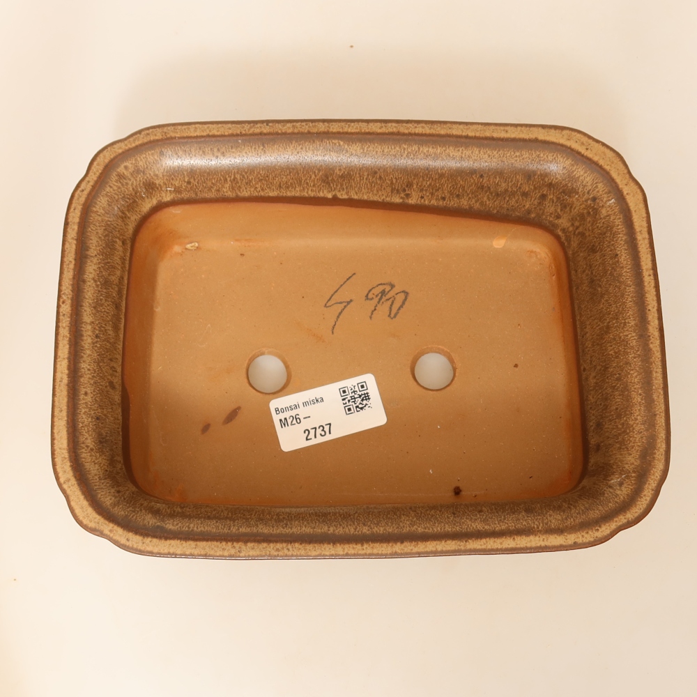 Miska ceramiczna  20 x 15,5 x 5,5 cm, kolor brązowy