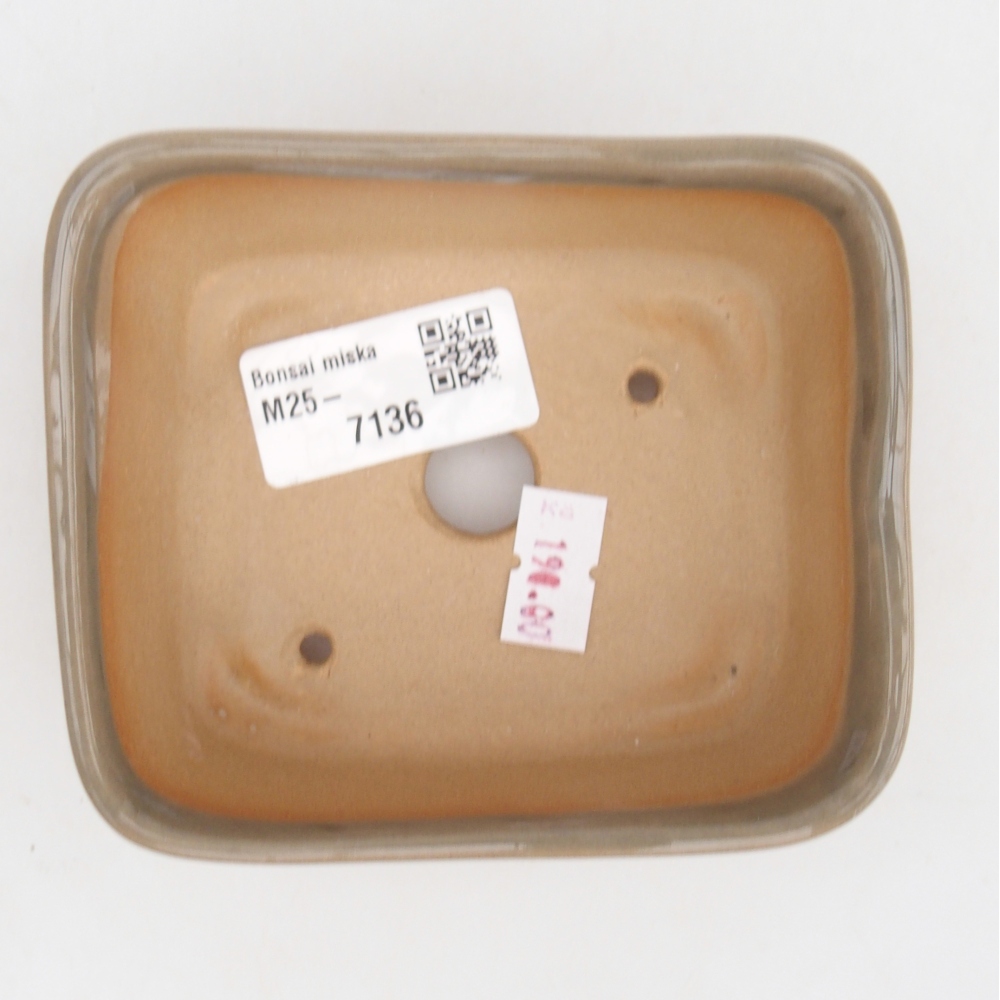Ceramiczna miska do bonsai 10,5 x 8,5 x 4 cm, szara
