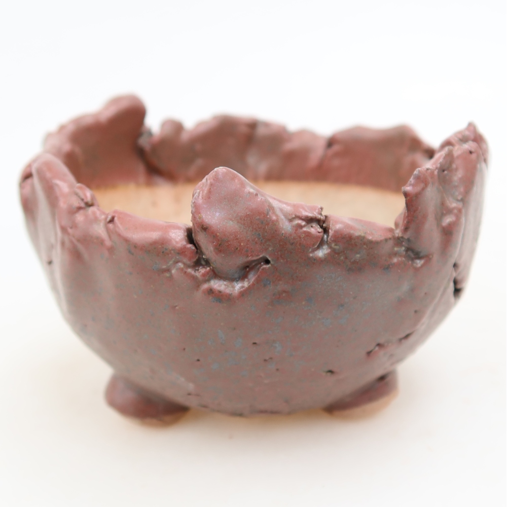 Ceramiczna skorupka  10,5 x 10,5 x 6 cm, kolor różowy