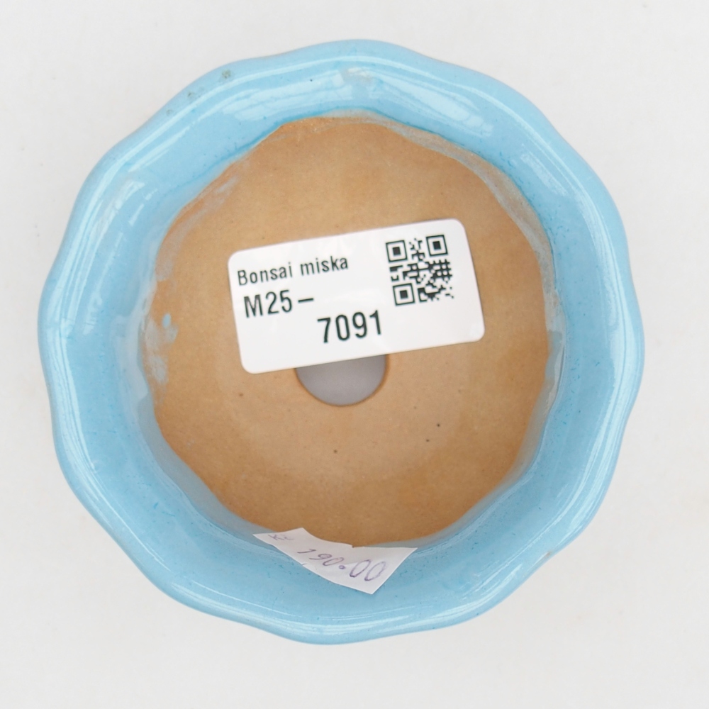 Ceramiczna miska do bonsai 8,5 x 8,5 x 4,5 cm, kolor niebieski