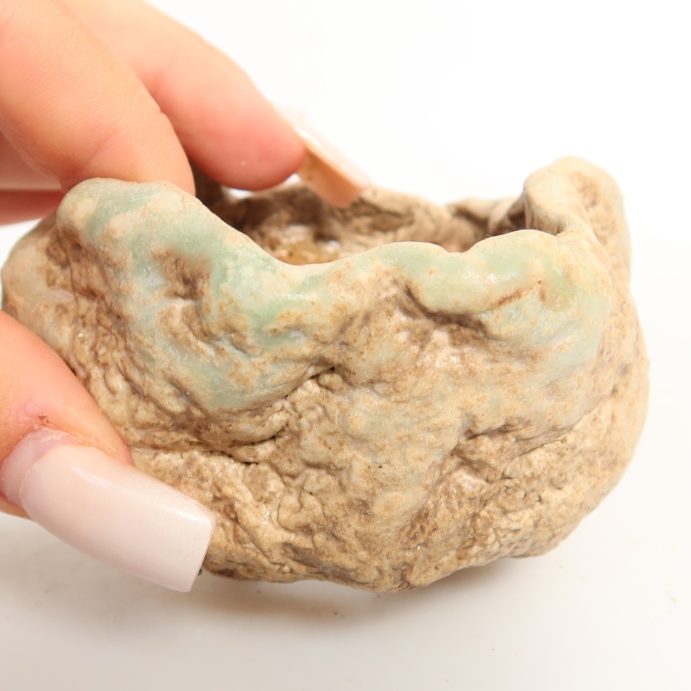 Ceramiczna skorupka  8 x 7 x 5,5 cm, kolor zielony