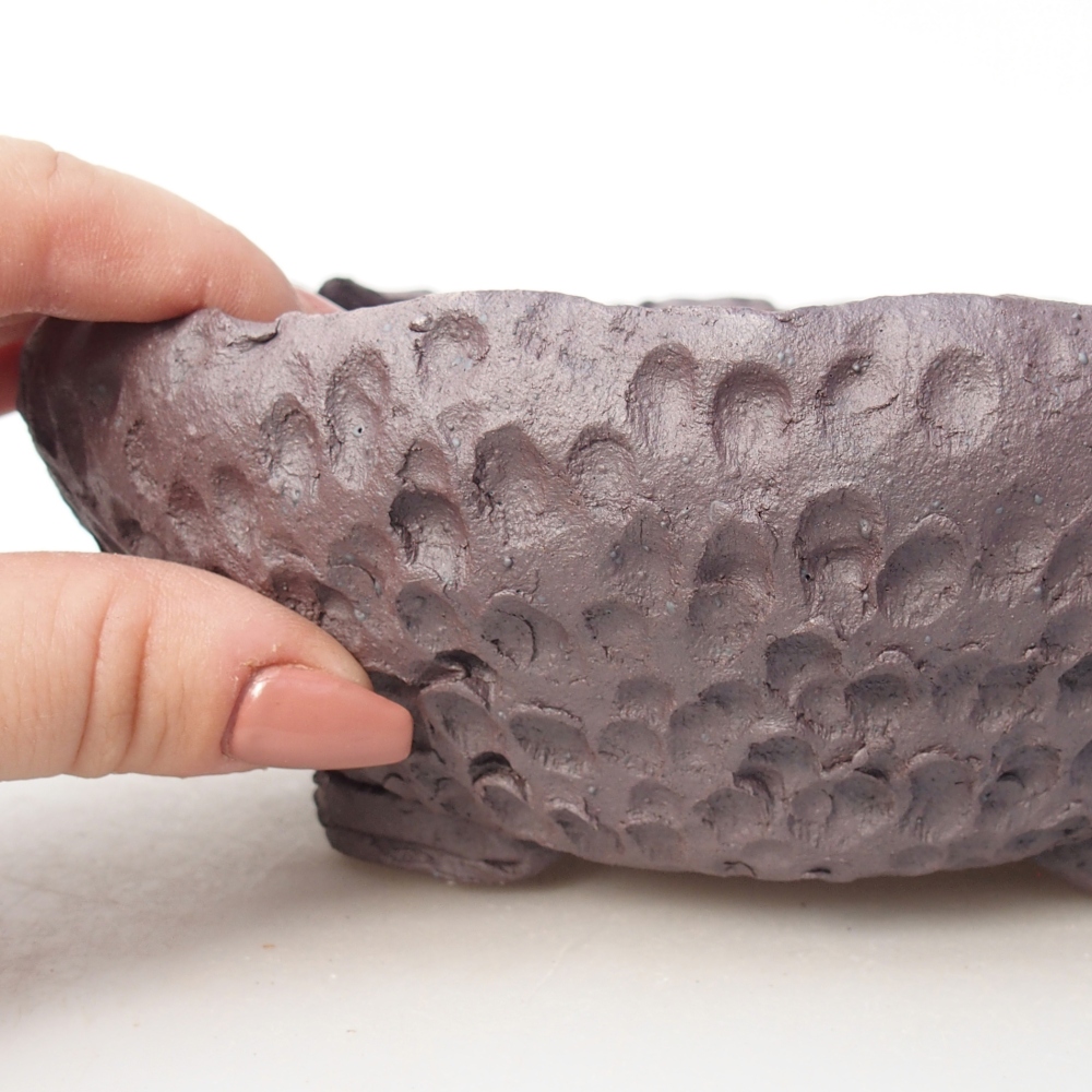 Ceramiczna miska na bonsai 18 x 17 x 6 cm, kolor metaliczny