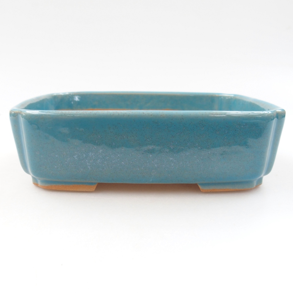 Ceramiczna miska bonsai 15 x 12 x 4,5 cm, kolor niebieski