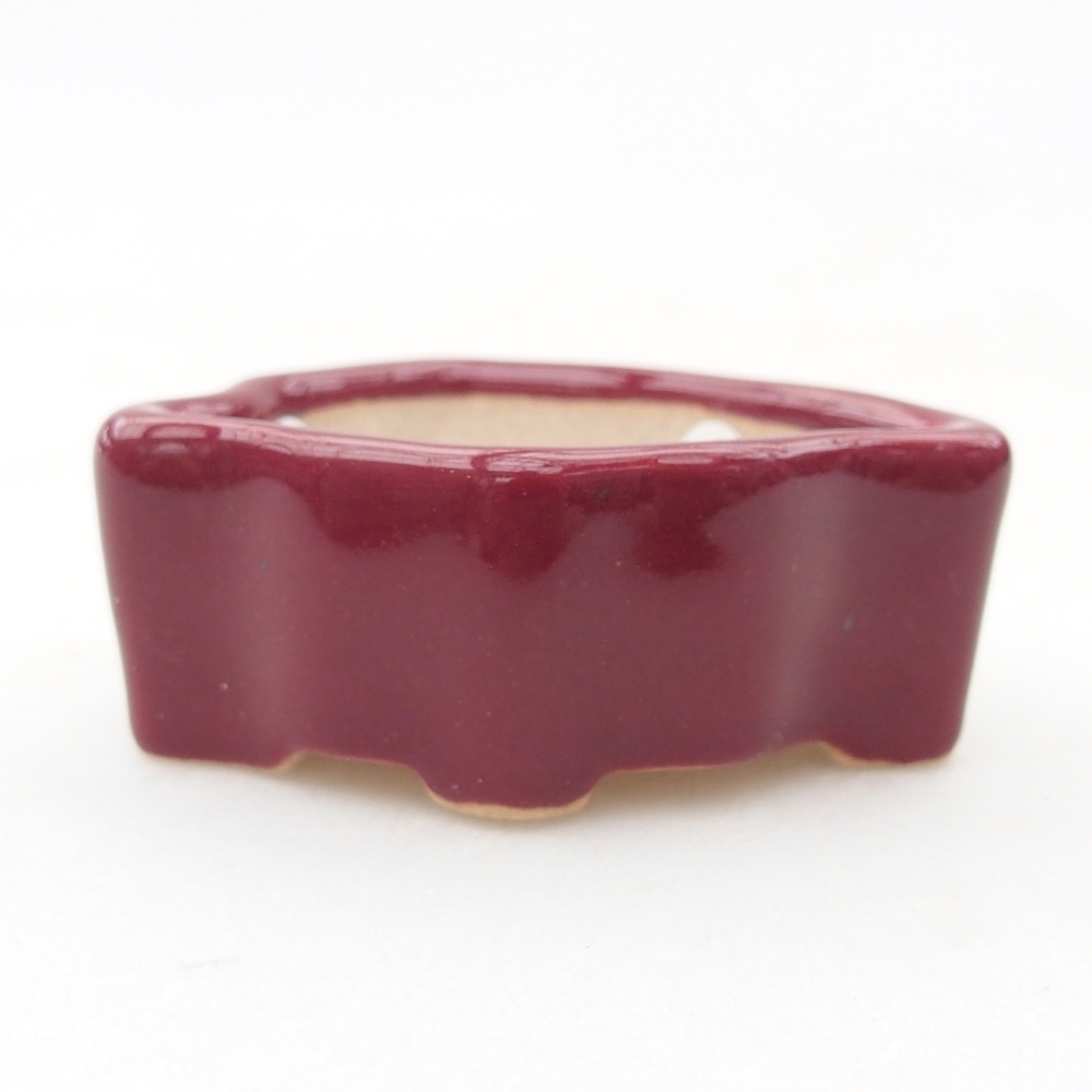 Mini miska do bonsai 5 x 3 x 2 cm, bordowa