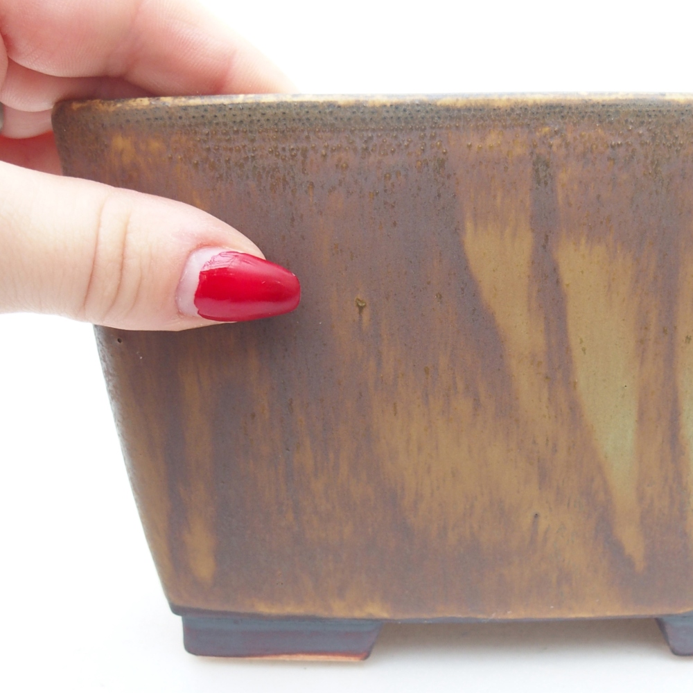 Ceramiczna miska na bonsai 16 x 16 x 10 cm, zielona