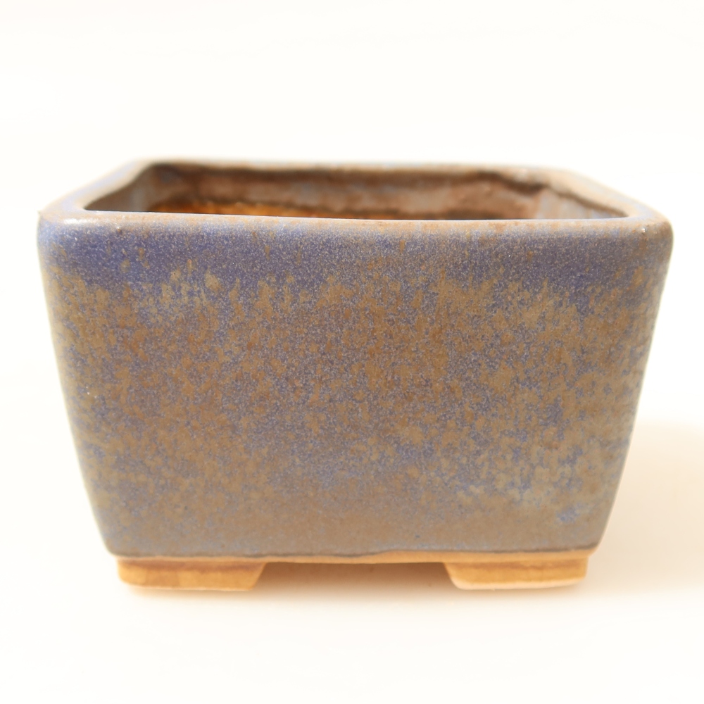 Ceramiczna miska na bonsai 8,5 x 8,5 x 5,5 cm, kolor niebieski