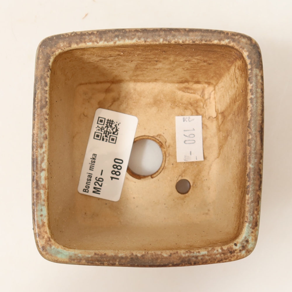 Ceramiczna miska do bonsai 8,5 x 8,5 x 5,5 cm, zielona