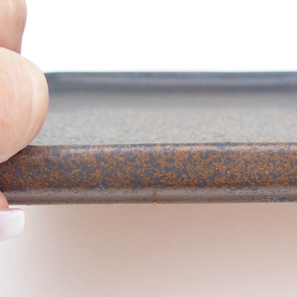 Miska ceramiczna H20 - 26,5 x 20 x 1,5 cm - brązowa