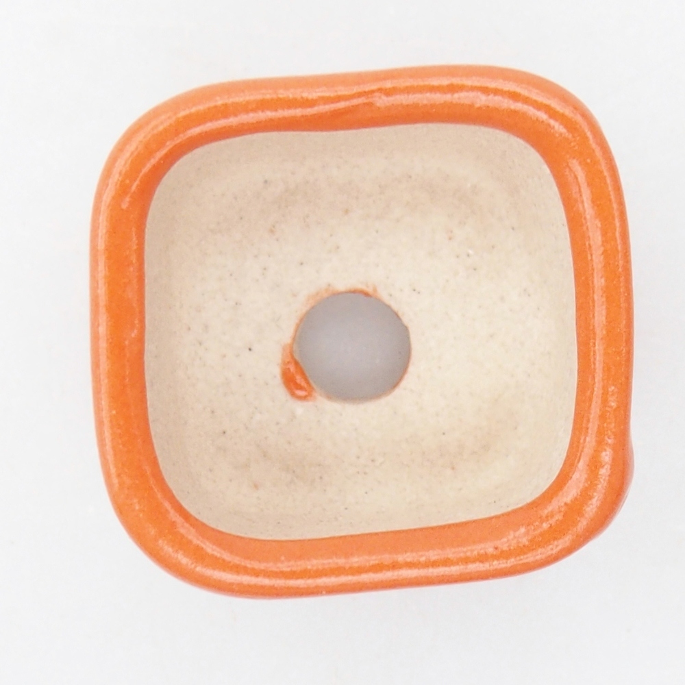 Mini miska do bonsai 2,5 x 2,5 x 1,5 cm, pomarańczowa