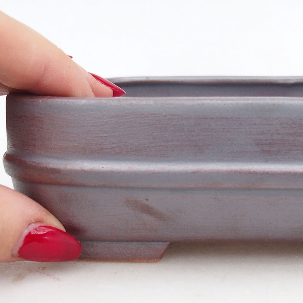 Ceramiczna miska na bonsai 14,5 x 12,5 x 4,5 cm, kolor metaliczny