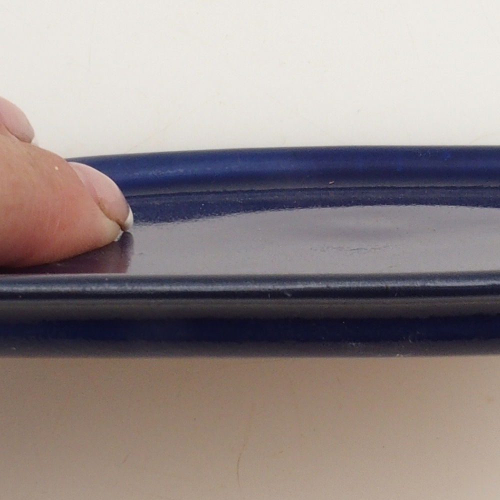 Miska ceramiczna H11 - 11,5 x 9,5 x 1 cm - niebieski