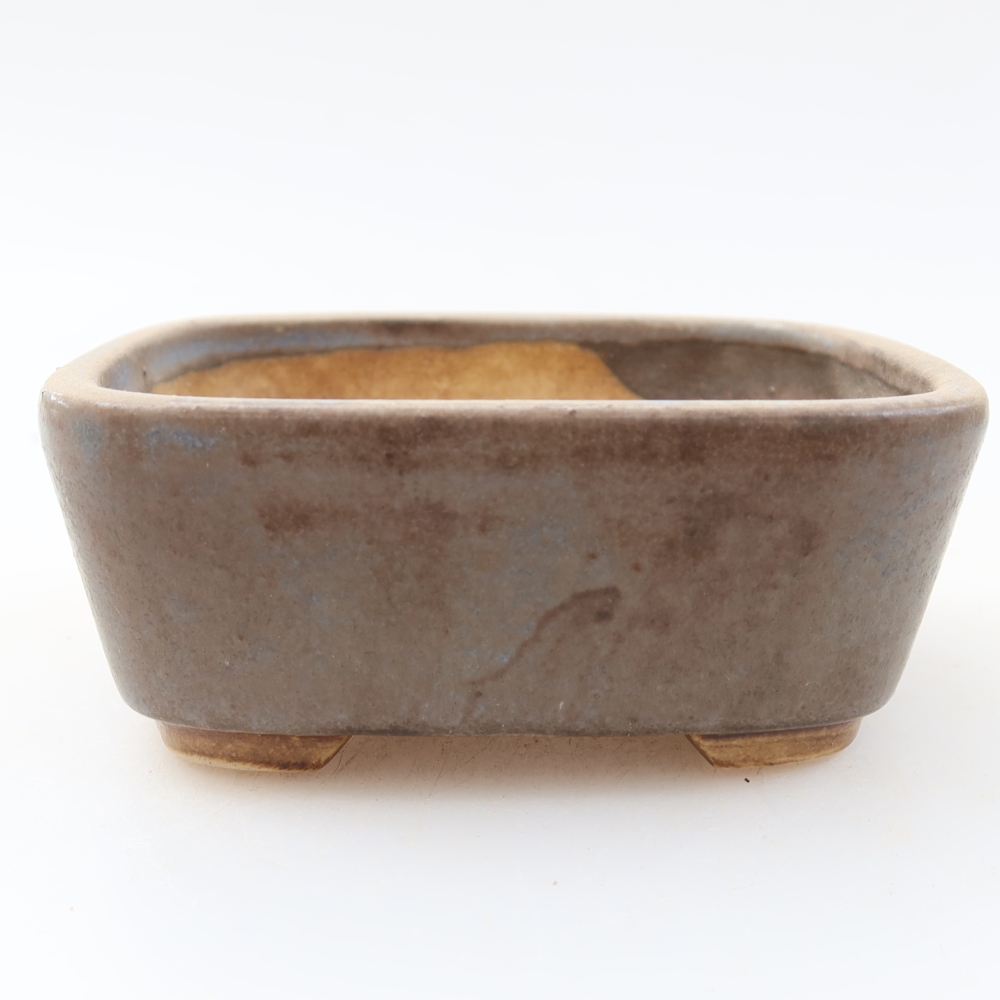 Ceramiczna miseczka do bonsai 10 x 8,5 x 4 cm, kolor niebieski