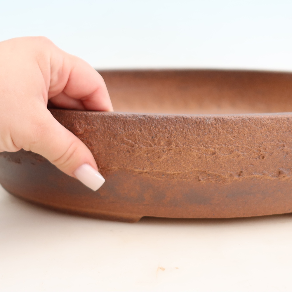 Ceramiczna miska do bonsai 37 x 30 x 7 cm, kolor brązowy