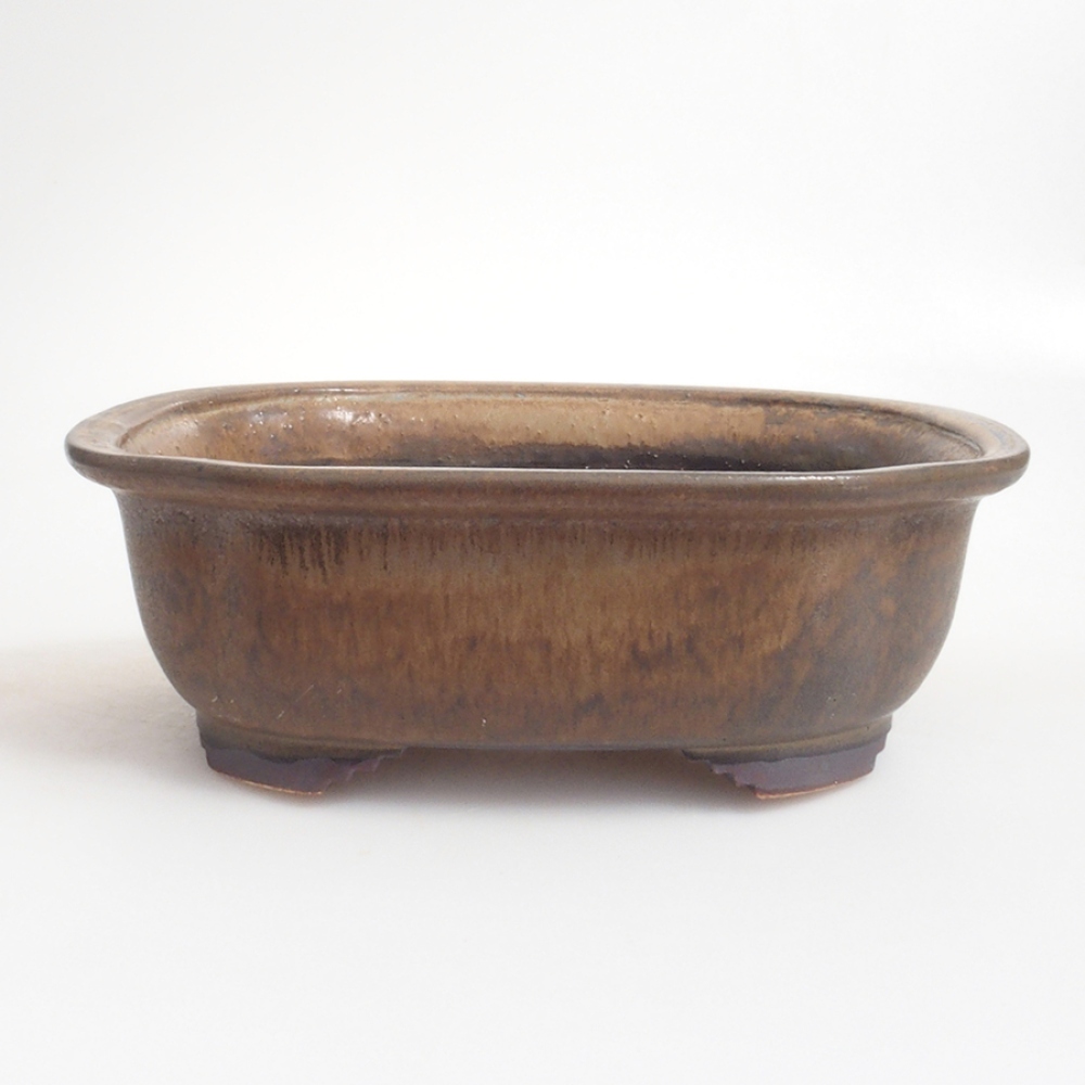 Ceramiczna miska do bonsai 11,5 x 16 x 6,5 cm, kolor brązowy