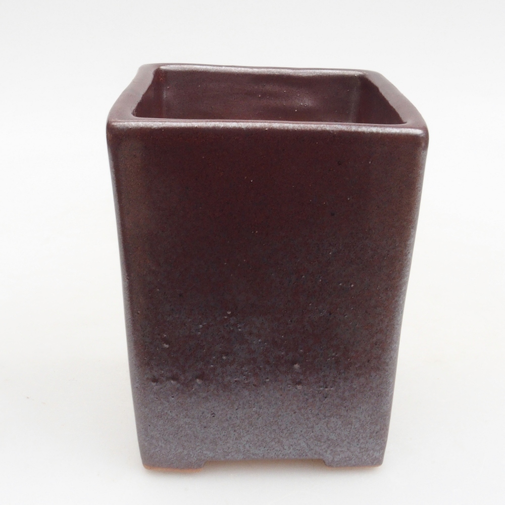 Ceramiczna miska bonsai 7,5 x 7,5 x 9,5 cm, kolor brązowy