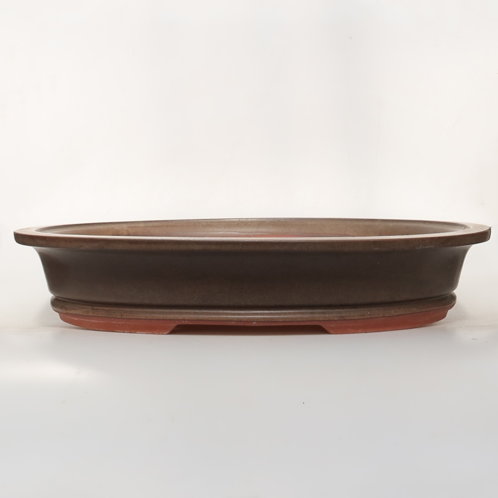 Ceramiczna miska  46 x 36 x 8,5 cm, kolor brązowy