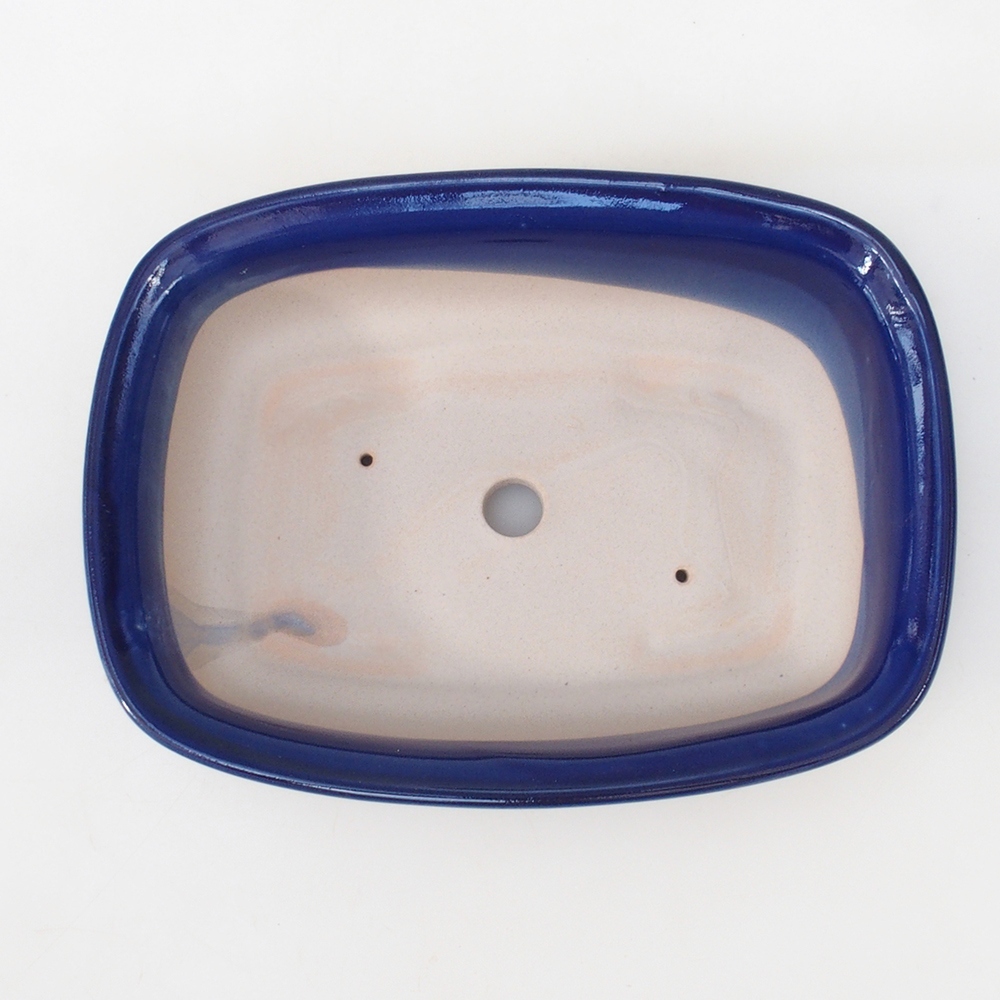 Bonsai bowl H08 - 25 x 19,5 x 6 cm. - niebieski