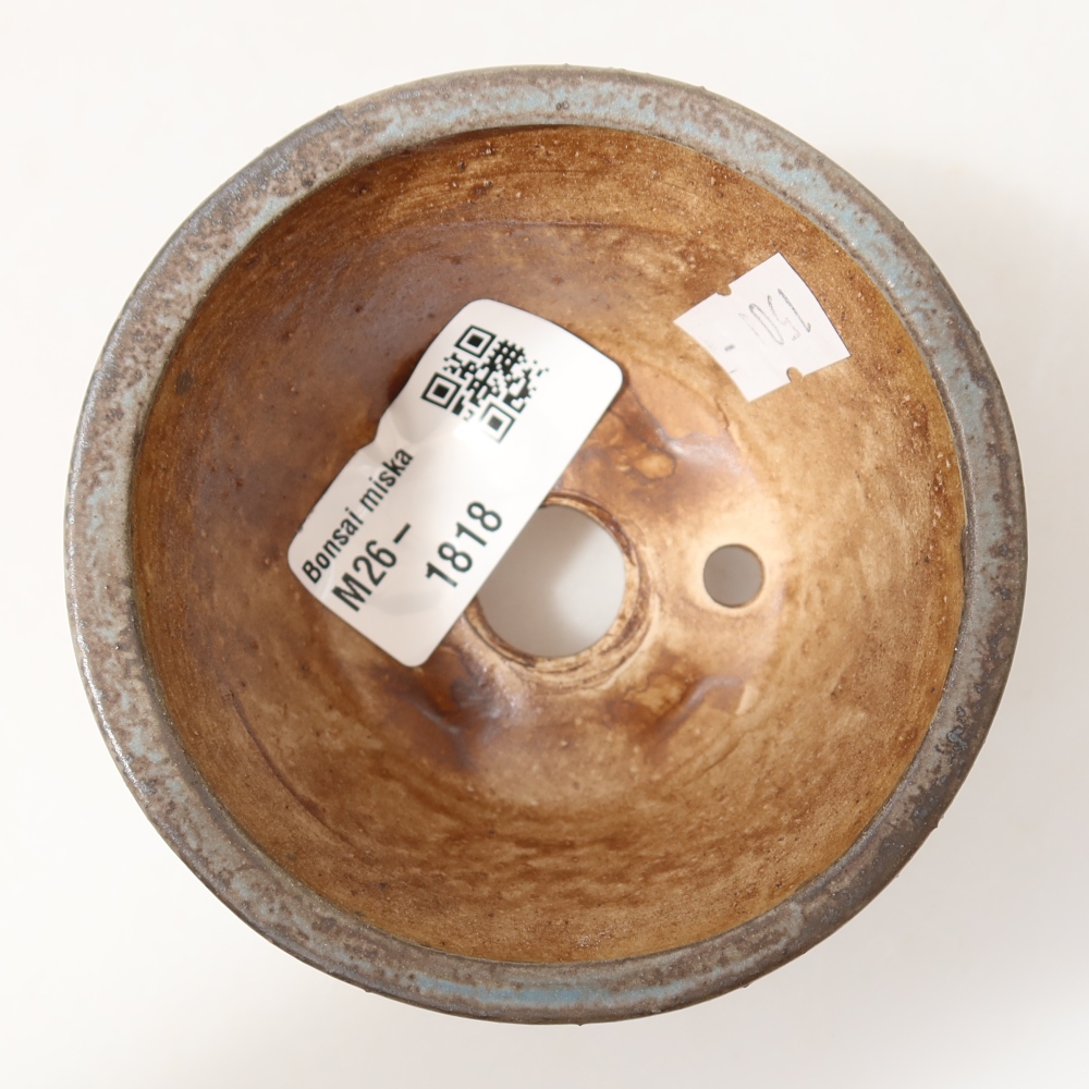 Ceramiczna miska do bonsai 8,5 x 8,5 x 5 cm, kolor niebieski