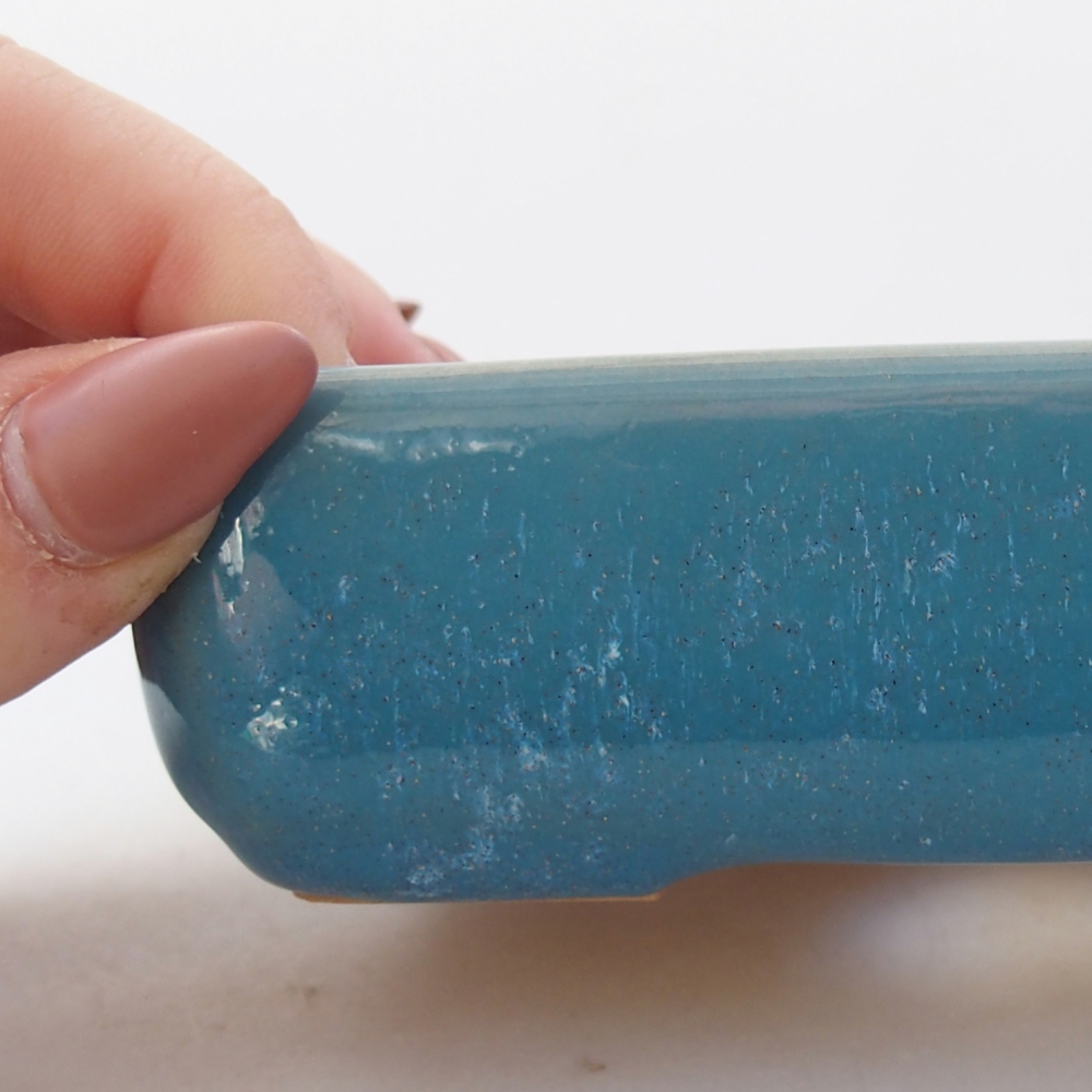 Ceramiczna miska na bonsai 11,5 x 9 x 3,5 cm, kolor niebieski