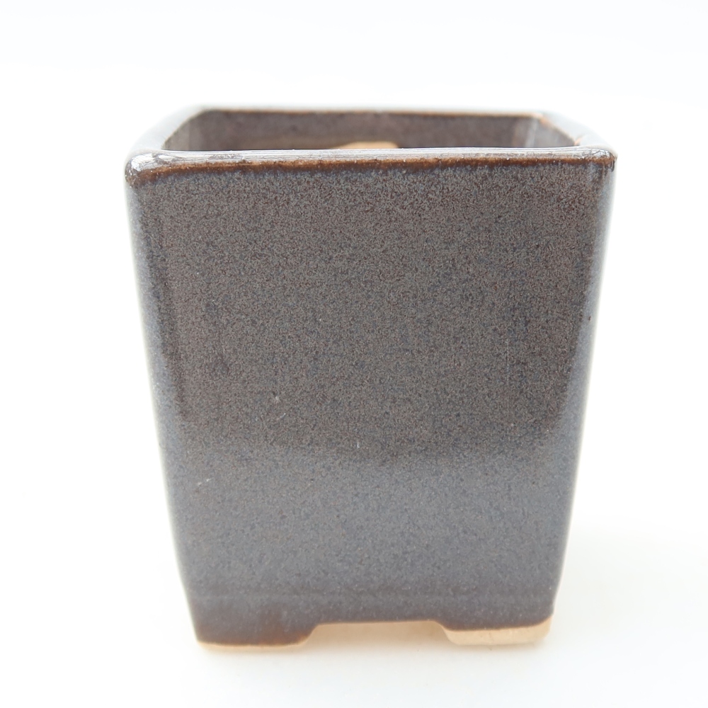 Ceramiczna doniczka do bonsai 4,5 x 4,5 x 5 cm, kolor szary