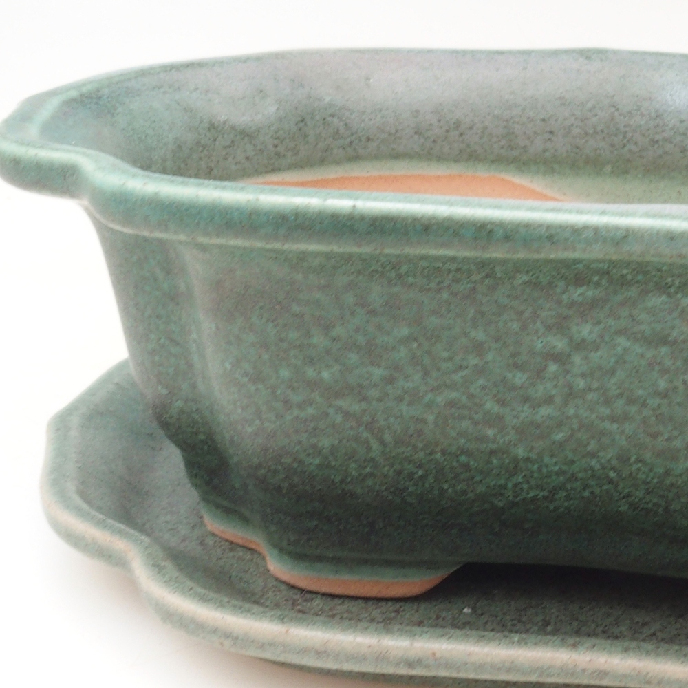 Bonsai bowl + spodek H01 - 12x9x5 cm