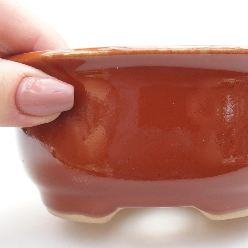 Ceramiczna miska do bonsai 12 x 10 x 5,5 cm, brązowa
