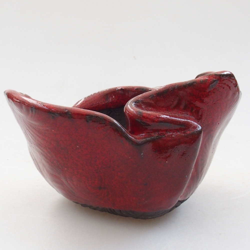 Muszla ceramiczna 9 x 8 x 6 cm, kolor czerwony