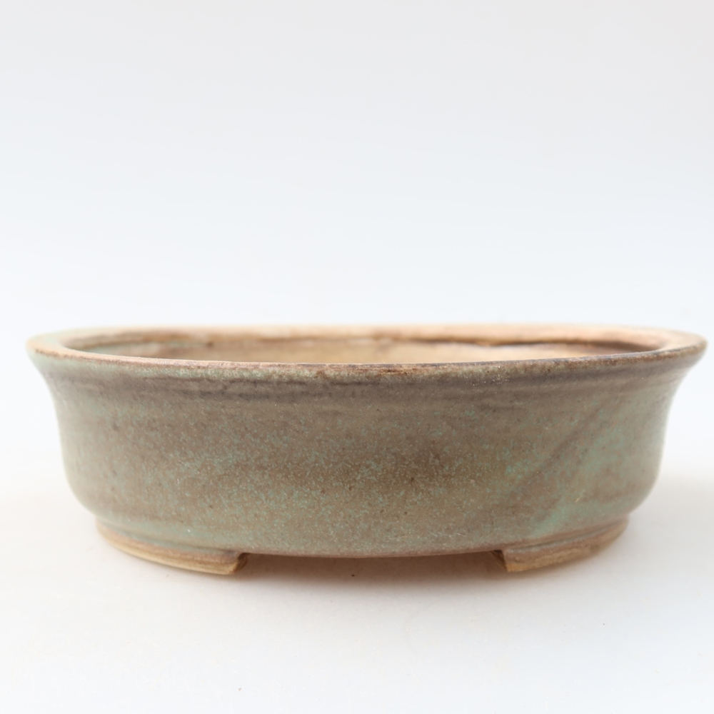Ceramiczna miska do bonsai 12,5 x 11,5 x 3,5 cm, kolor zielony