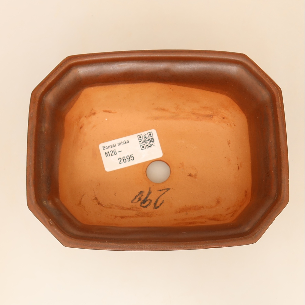 Ceramiczna miska  15 x 12 x 7 cm, kolor brązowy