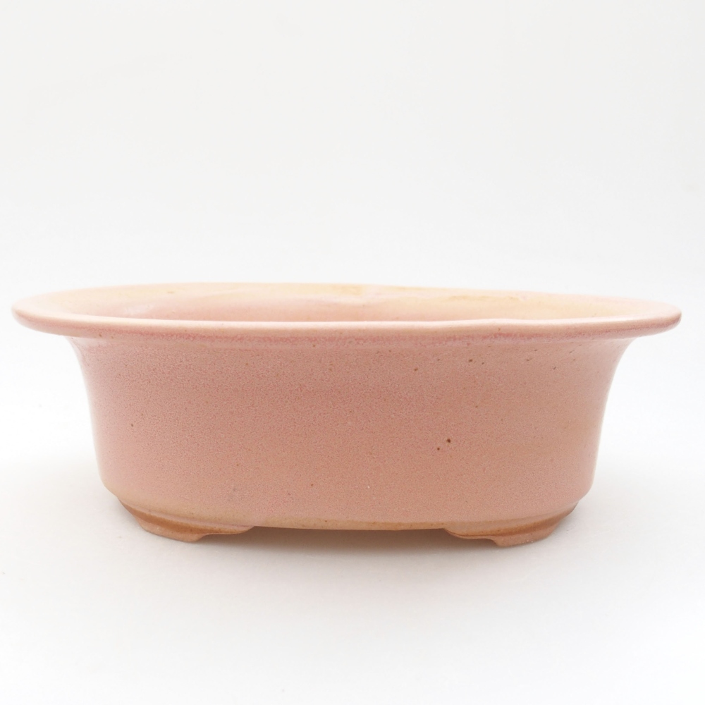 Ceramiczna miska bonsai 19,5 x 16 x 6,5 cm, kolor różowy