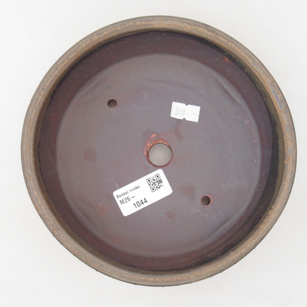 Ceramiczna miska do bonsai 17,5 x 17,5 x 5 cm, brązowa