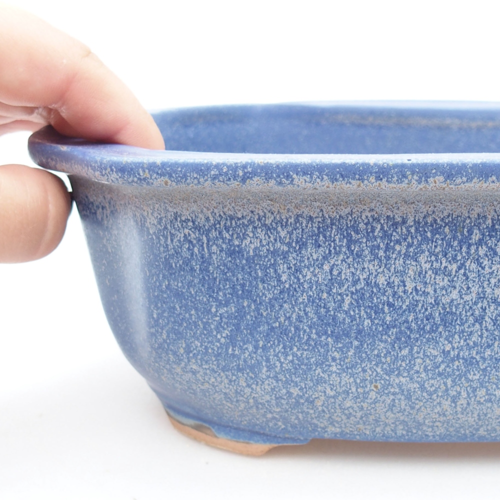 Ceramiczna miska bonsai 22,5 x 17,5 x 7,5 cm, kolor niebieski