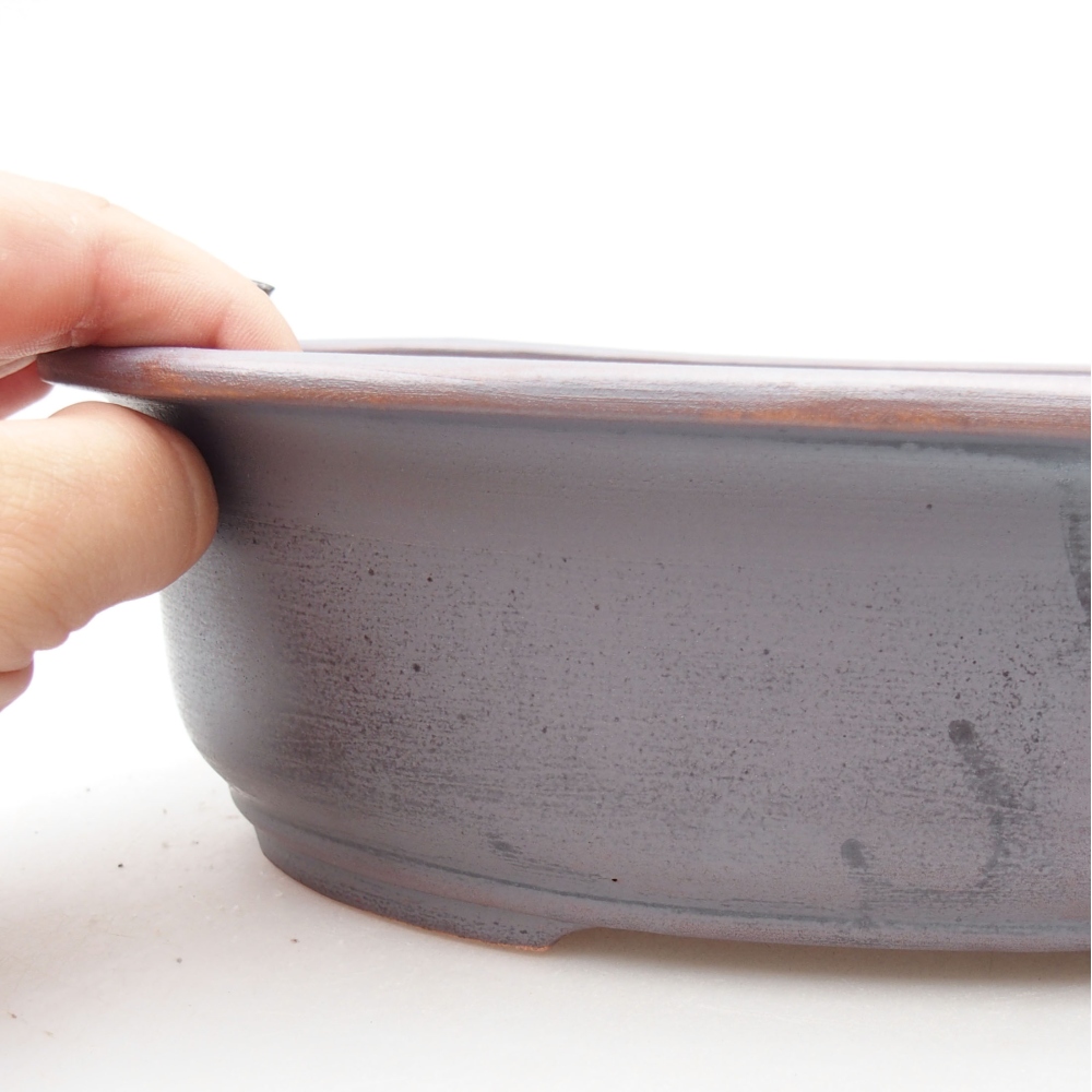 Ceramiczna miska bonsai 23 x 19,5 x 7 cm, kolor metaliczny