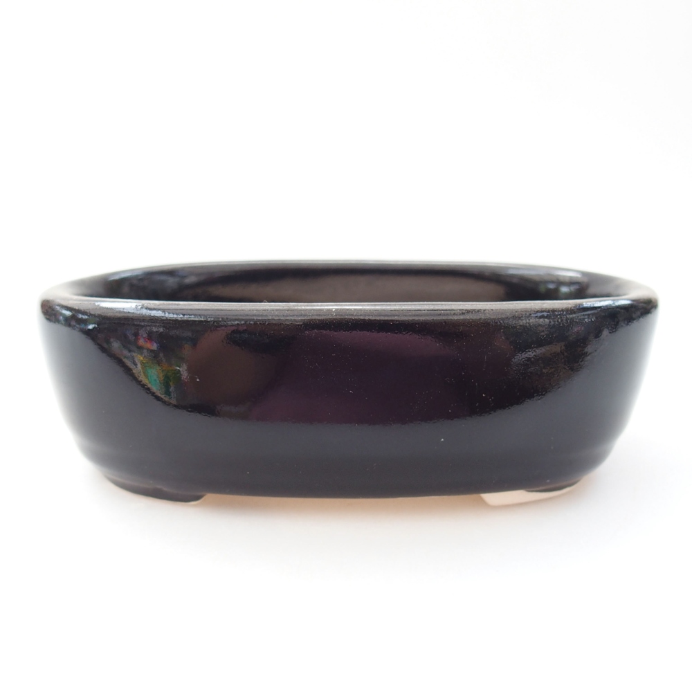 Ceramiczna miska bonsai 13 x 9 x 4 cm, kolor czarny