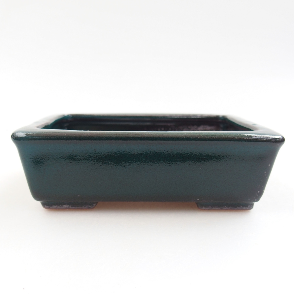 Ceramiczna miska bonsai 10,5 x 8,5 x 3,5 cm, kolor zielony
