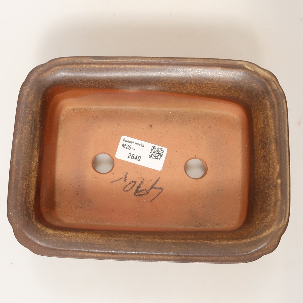 Miska ceramiczna  20 x 15,5 x 6 cm, kolor brązowy