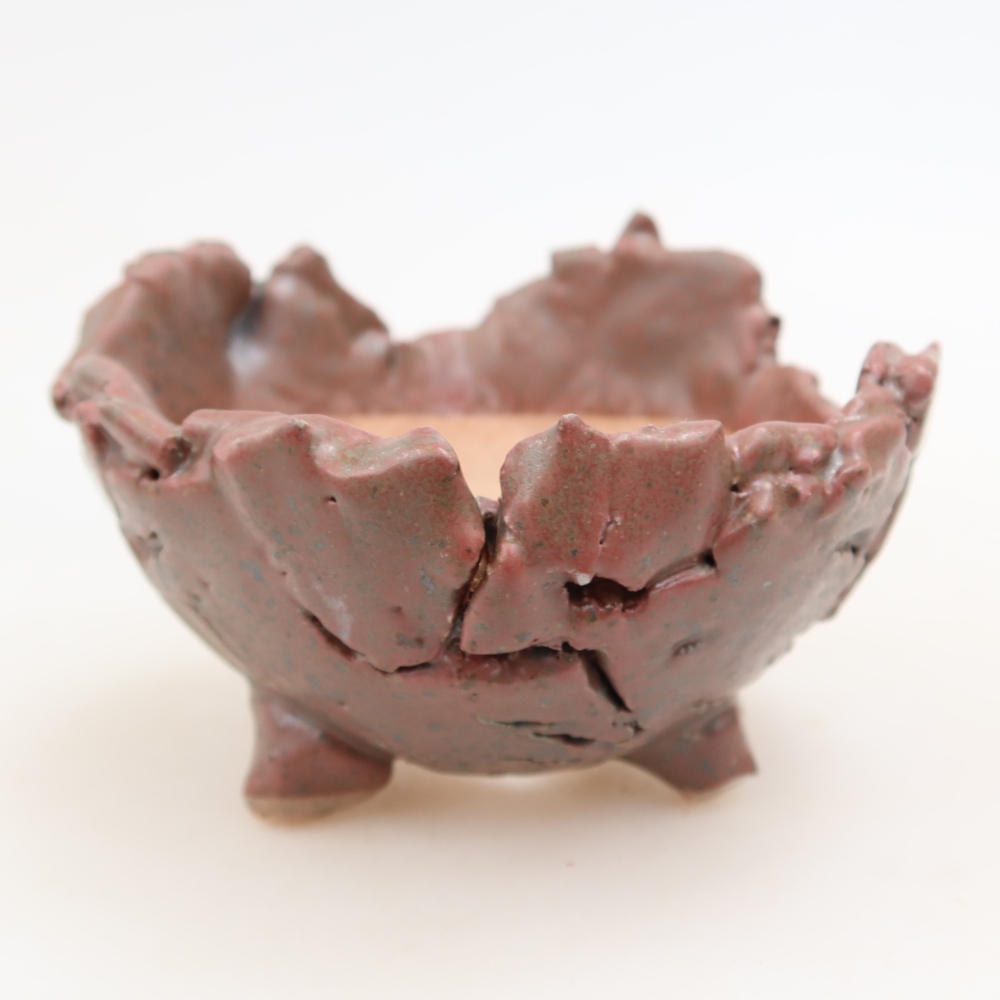 Ceramiczna skorupka  10,5 x 10,5 x 7 cm, kolor różowy