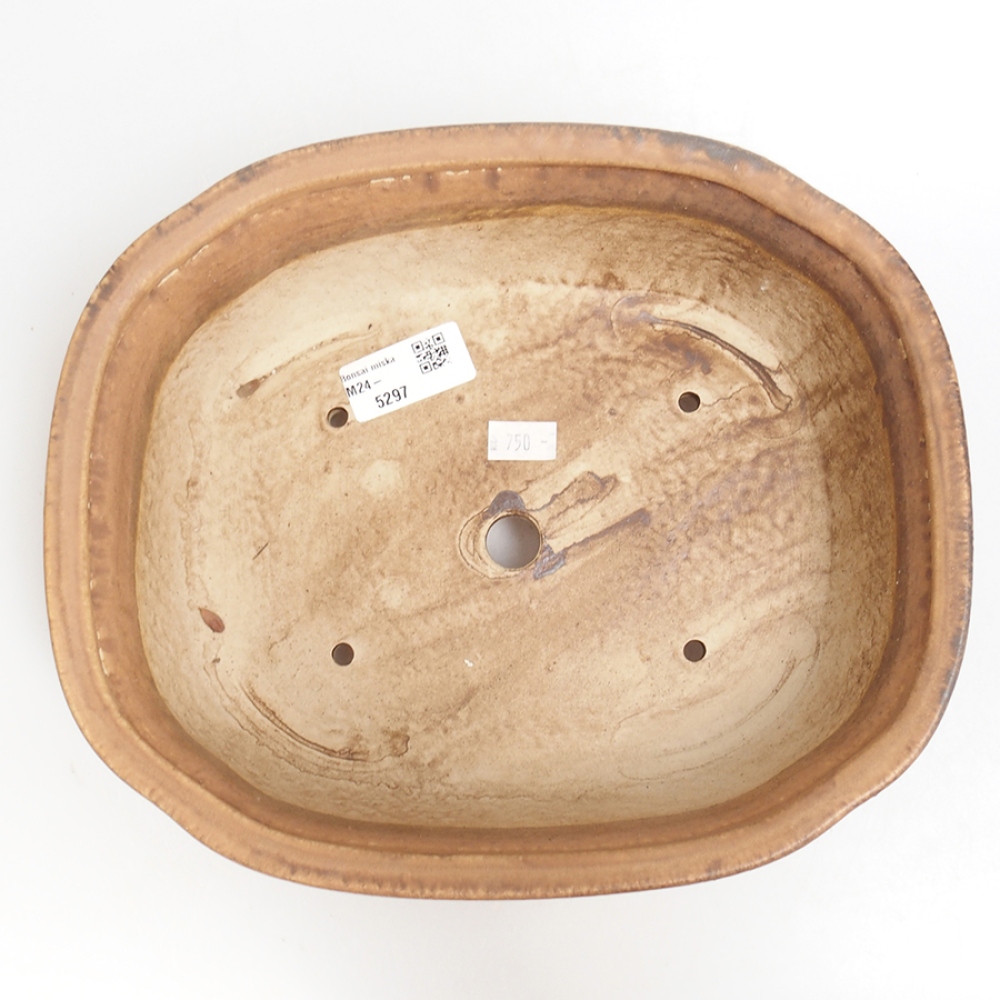 Ceramiczna miska do bonsai  25 x 21 x 7,5  cm, kolor różowy