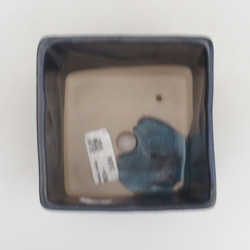 Ceramiczna miska bonsai 11 x 11 x 8,5 cm, kolor niebieski