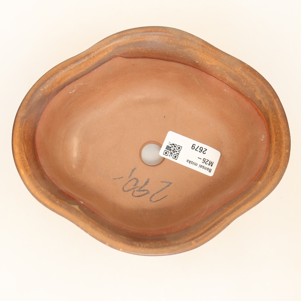 Ceramiczna miska  16,5 x 14,5 x 6 cm, kolor brązowy
