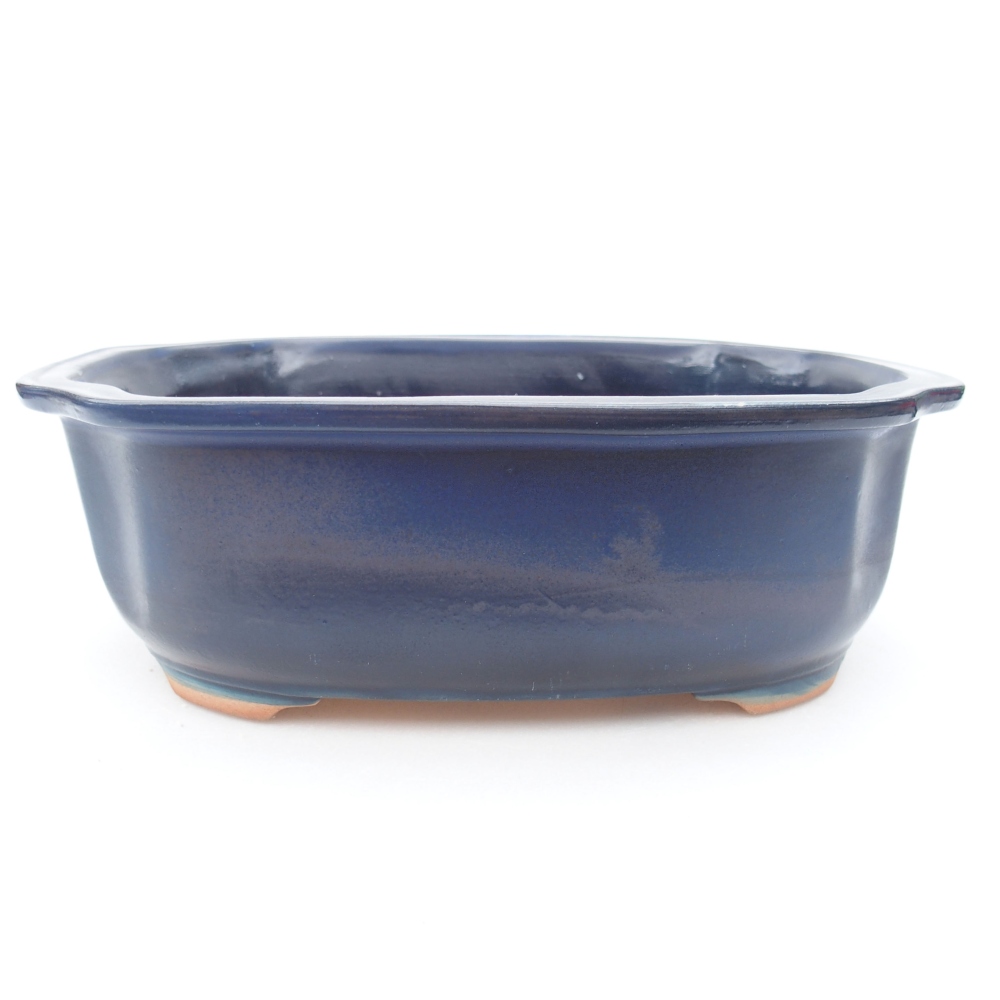 Ceramiczna miska bonsai 22,5 x 17,5 x 7,5 cm, kolor niebieski