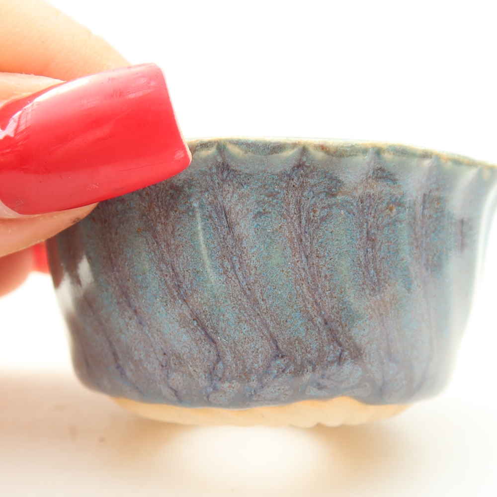 Ceramiczna miseczka do bonsai 5,5 x 5,5 x 3 cm, kolor szary