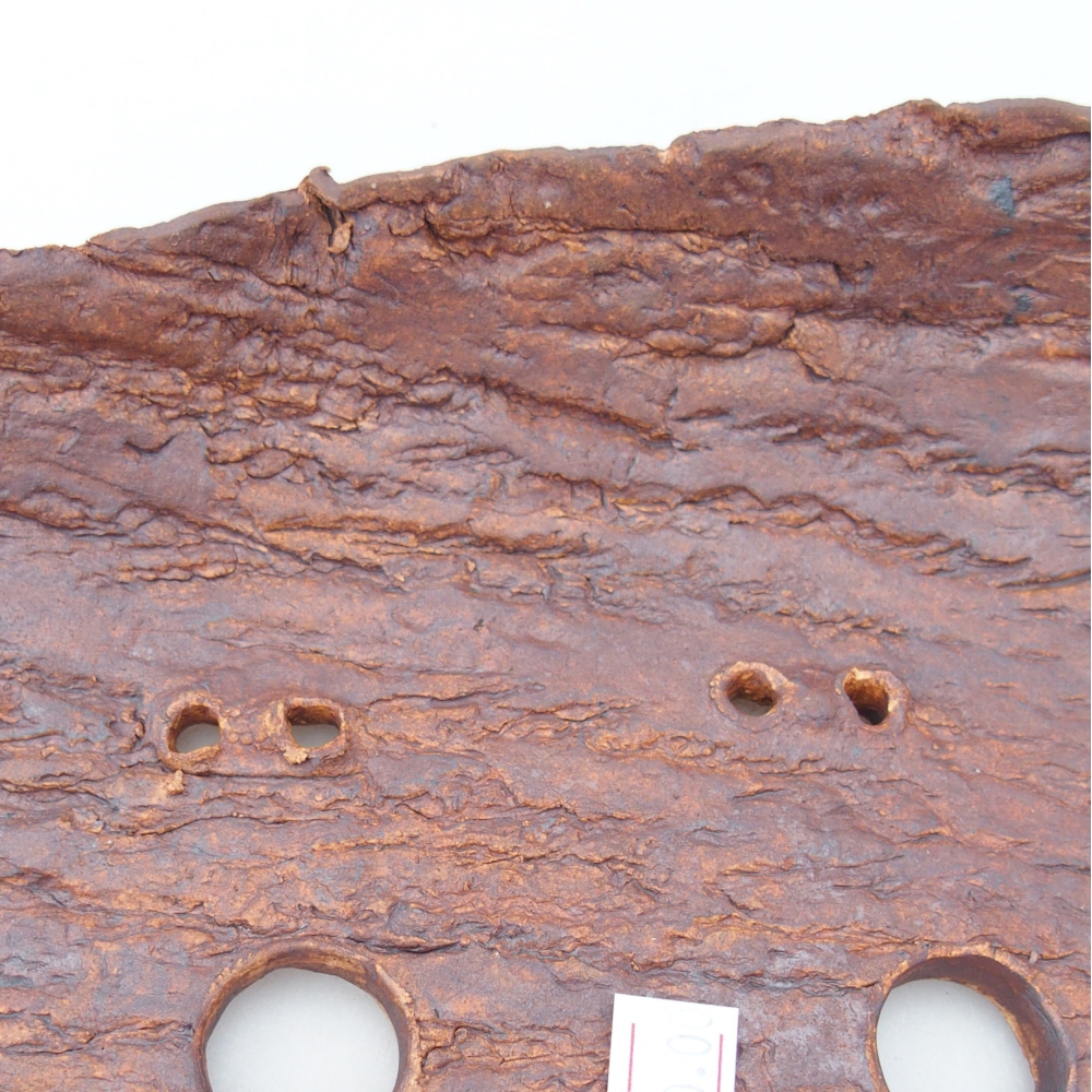 Ceramiczna muszla 32,5 x 18 x 5,5 cm, kolor brązowy