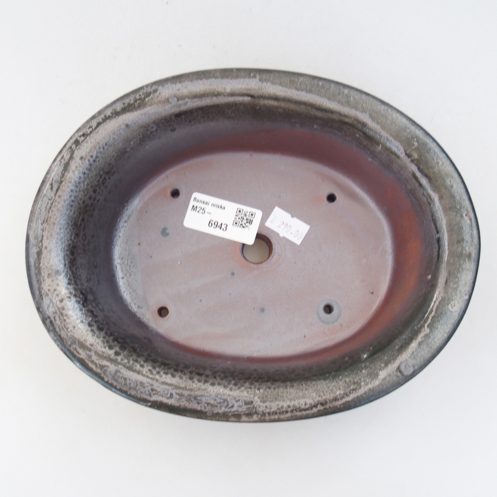 Ceramiczna miska na bonsai 23 x 18 x 6,5 cm, zielona