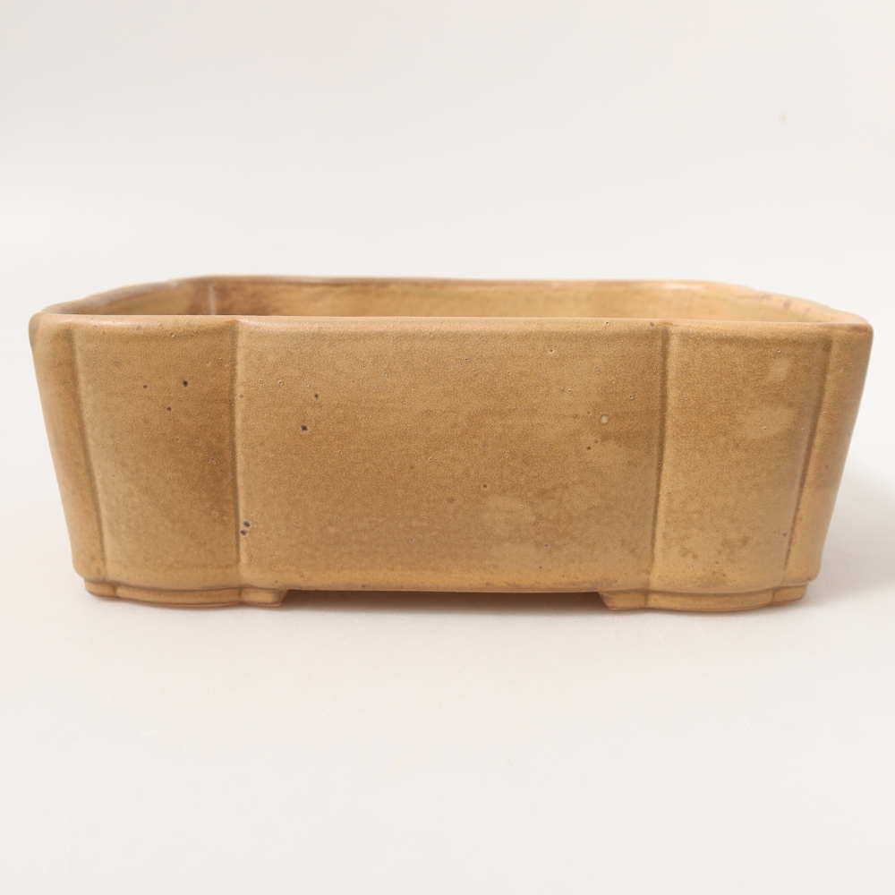 Ceramiczna miska do bonsai 20,5 x 17,5 x 7 cm, kolor beżowy