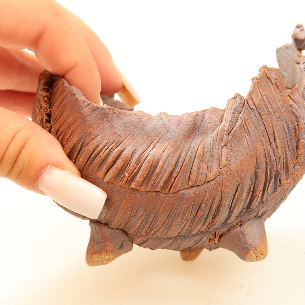 Ceramiczna skorupa  9,5 x 8,5 x 8,5 cm, kolor brązowy