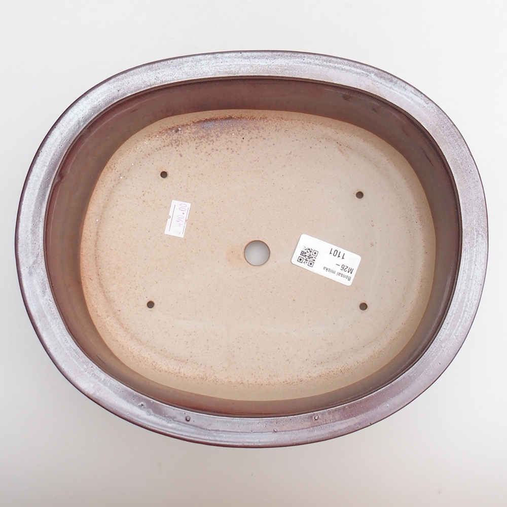 Ceramiczna miska do bonsai 25 x 20,5 x 8 cm, bordowa