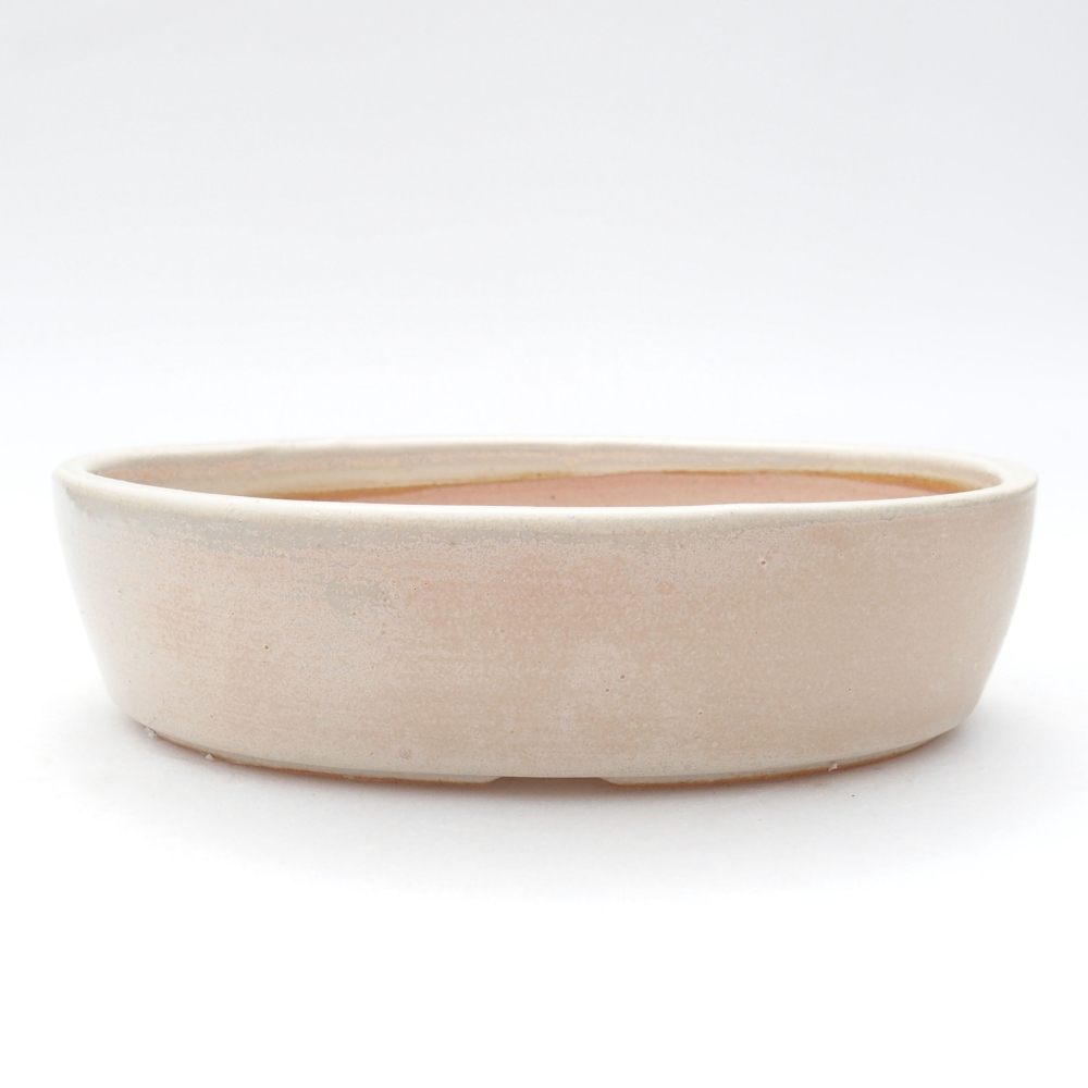 Ceramiczna miska bonsai 16 x 11,5 x 4 cm, kolor beżowy